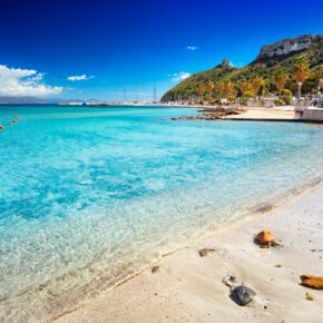 Italien Sardinien Poetto Strand