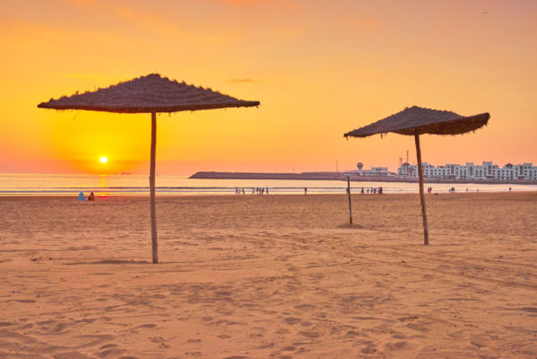 Strand Agadir Sonneuntergang