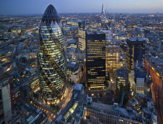 London Skyline mit Hochhäusern