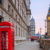 Rote Telefonzelle in London vor Big Ben