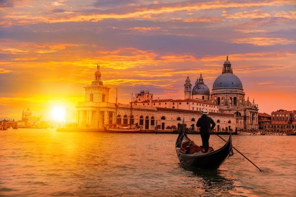 Venedig Gondola Sonnenuntergang