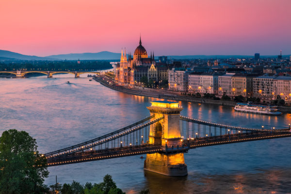 Budapest Donau Sonnenuntergang