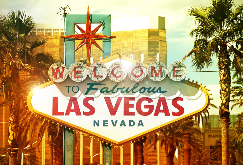 Las Vegas Welcome Schild am Tag