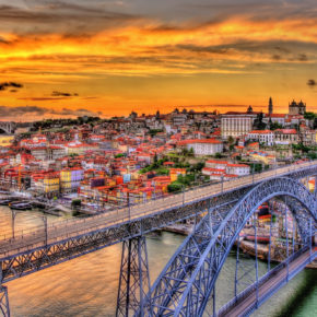 Porto bei Sonnenuntergang