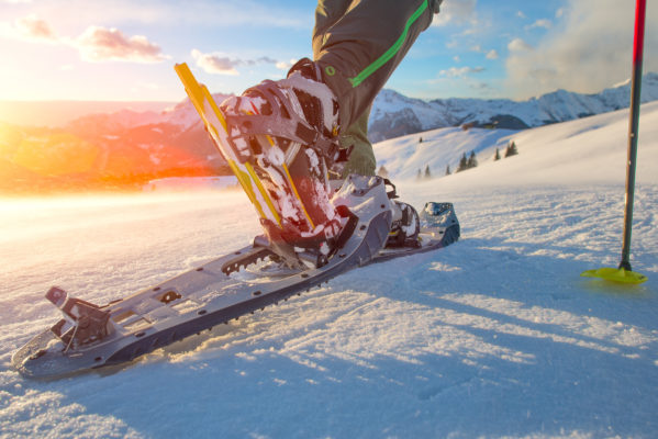 Schneeschuh-Laufen im Winter