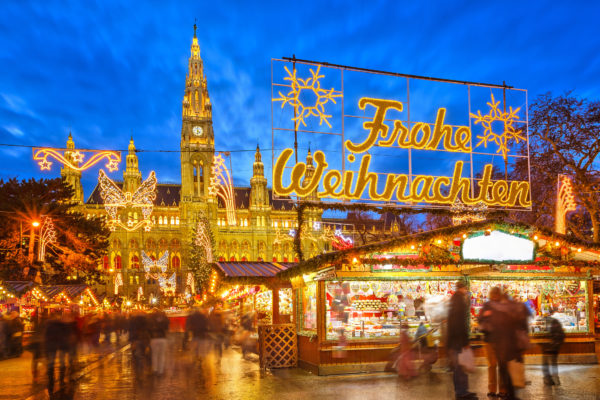 Wien Eingang des Weihnachtsmakrtes