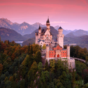 Schloss Neuschwanstein Sonnenuntergang