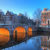Amsterdam Brücke im Winter
