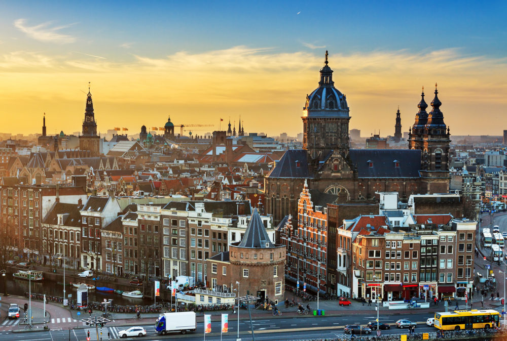 Amsterdam Winter Skyline