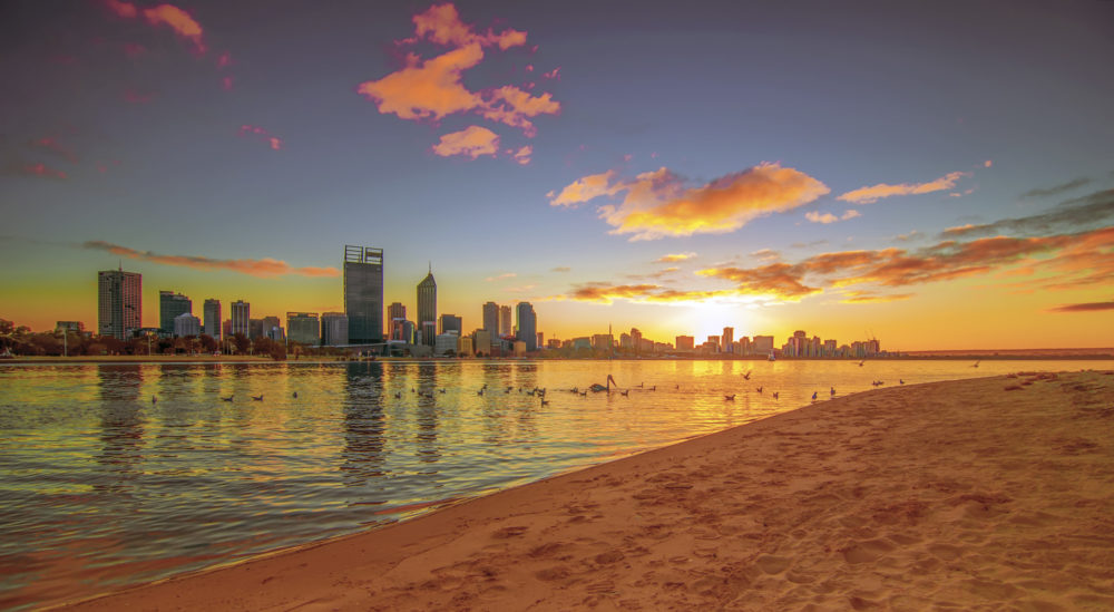 Australien Perth Sonnenuntergang Strand