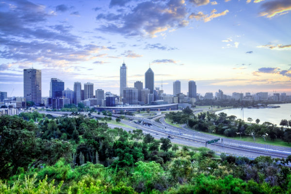 Australien Perth Stadt City Skyline