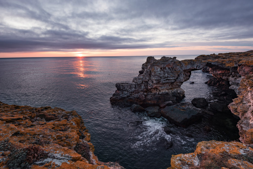 Bulgarien Klippen Meer Sonnenuntergang