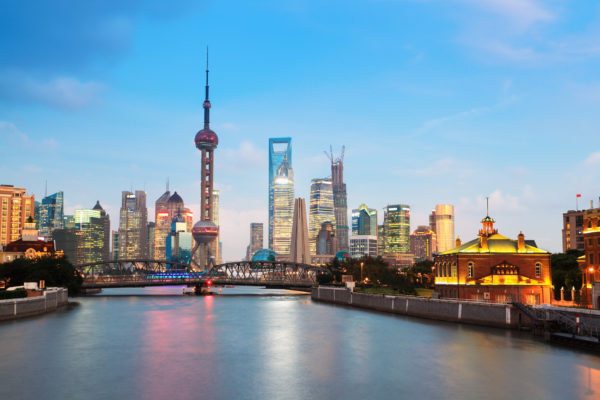 China Shanghai Skyline Stadt