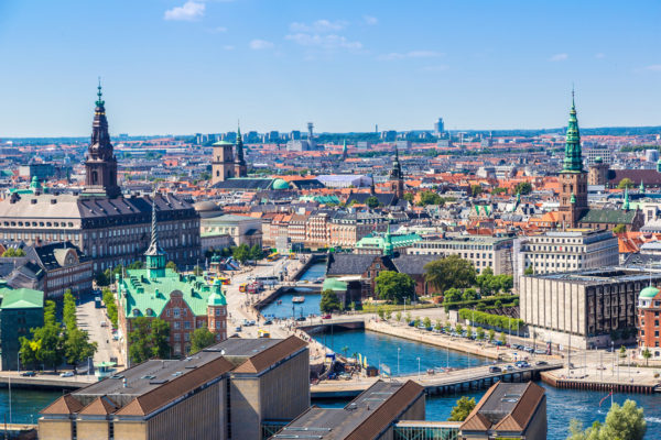 Dänemark Kopenhagen Stadt von oben