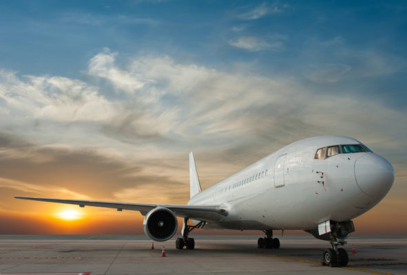 Flugzeug Sonnenuntergang