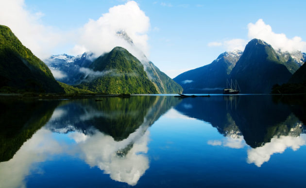 Neuseeland Landschaft Spiegelung