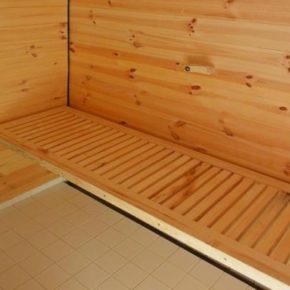 Schwimmende Häuser Sauna