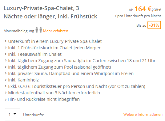 4 Tage Chalet