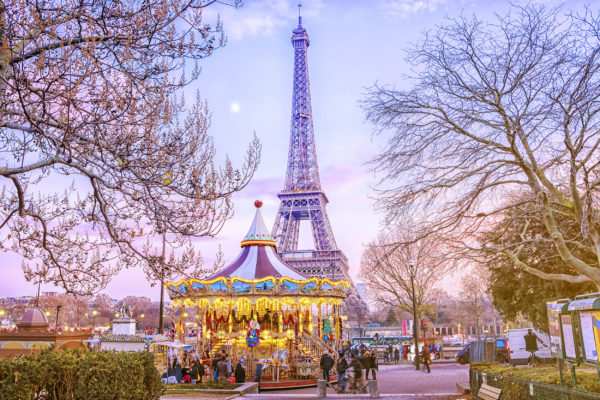Frankreich Paris Karussell Eiffelturm