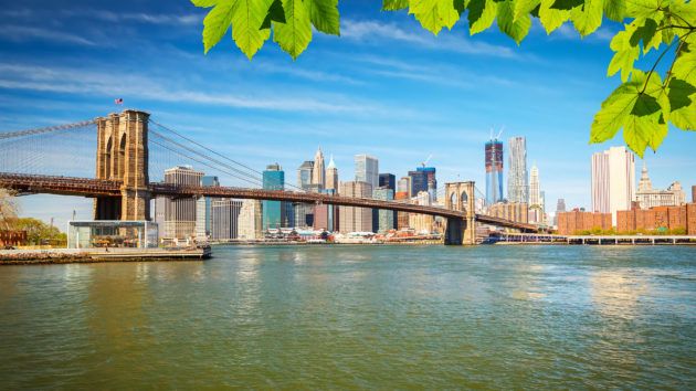 USA New York Brooklyn Bridge Manhattan
