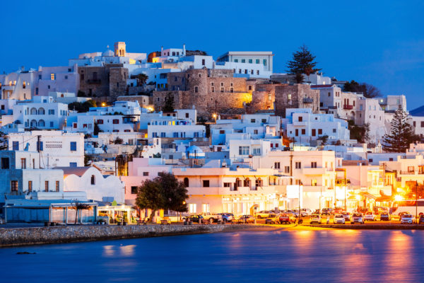 Griechenland Naxos Stadt Nacht