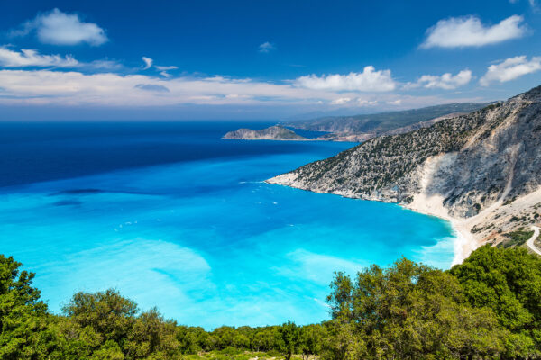 griechenland kefalonia myrtos ausblick