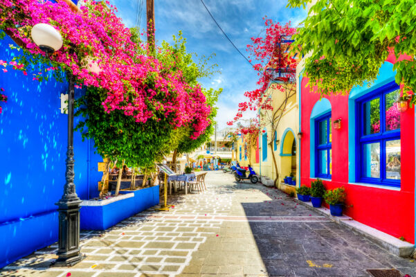 griechenland kos bunte gasse