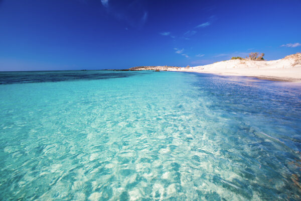 griechenland kreta insel elafonissi meer