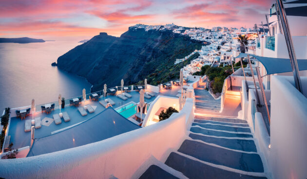 griechenland santorini oia sonnenuntergang