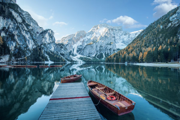 Italien Prags See Boote