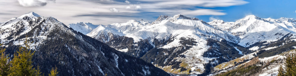 Österreich Zillertal Skifahren Panorama