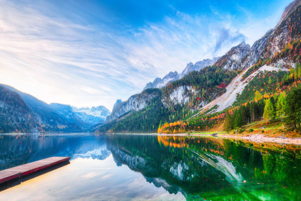 Österreich Gosausee Herbst bunt