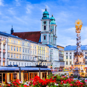 Österreich Linz Dreifaltigkeitsstatue