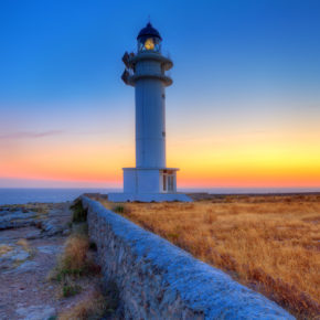 Spanien Balearen Formentera Leuchtturm