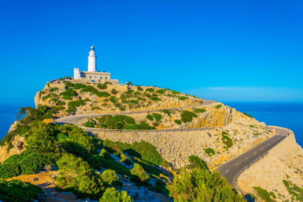 Spanien Mallorca Port de Pollenca Leuchtturm