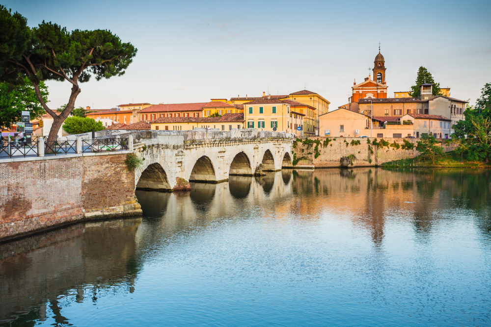 Italien Rimini Brücke Tiberius