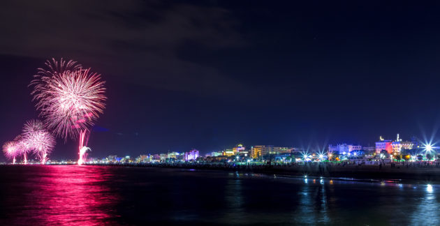 Italien Rimini Feuerwerk