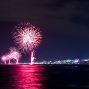 Italien Rimini Feuerwerk