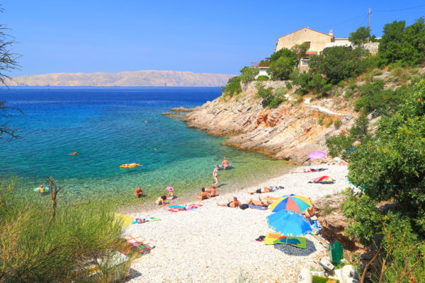 Kroatien Kvarner Bucht Senj Beach