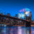 New York Winter Silvester Feuerwerk Brooklyn Bridge