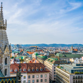 Österreich Wien Stephansplatz oben