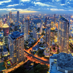 Thailand Bangkok von oben Stadt