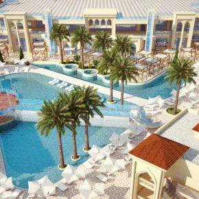 Sun Connect Aqua Blu Resort Poollandschaft von oben