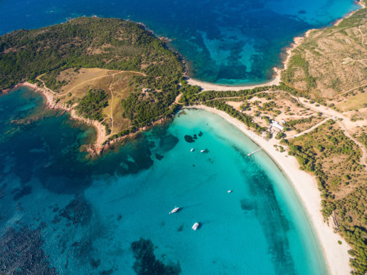 Frankreich Korsika Rondinara Beach-ueberblick