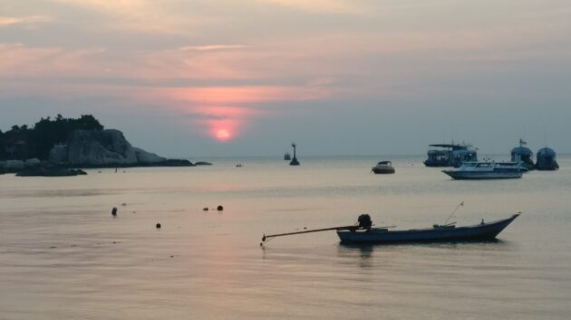 koh tao sonnenuntergang pier