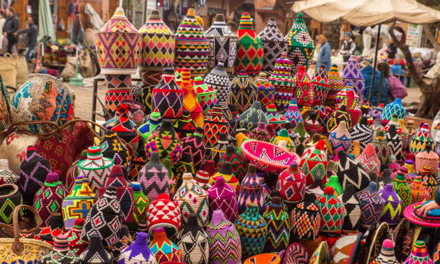 Marokko Marrakesch Souk Güter