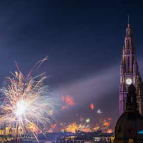 Österreich Wien Feuerwerk