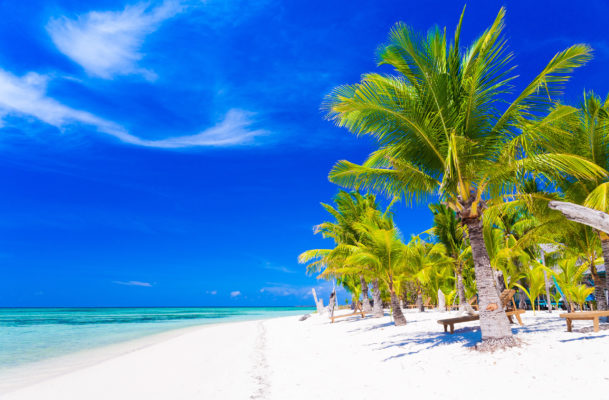 Philippinen Strand Palmen