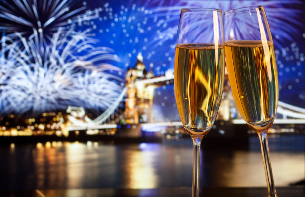 England London Silvester Sekt