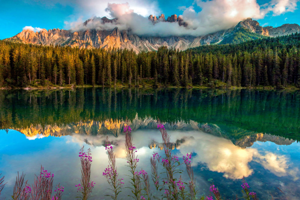 Italien Südtirol Karersee Latemar